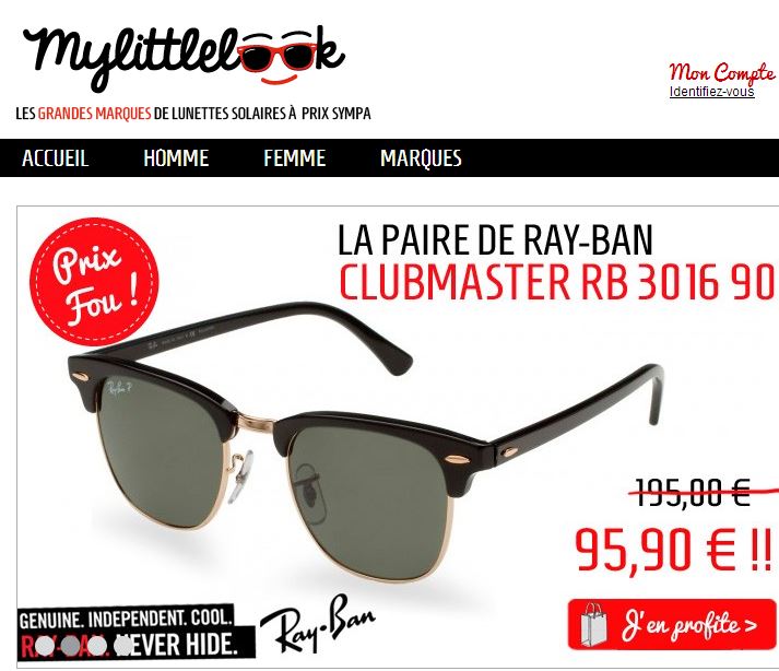 Mise en ligne du site Internet e-commerce MyLittleLook, des lunettes solaires de marque a prix sympa